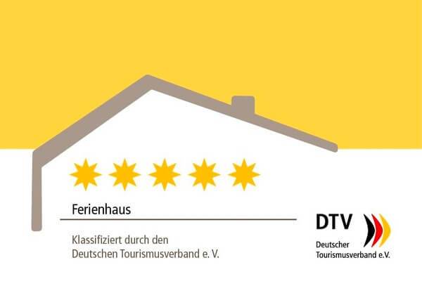 DTV Klassifizierung - Ferienhaus - 5 Sterne